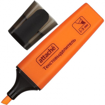 Текстовыделитель  Attache Colored оранжевый, скошенный наконечник 1-5мм, 629204
