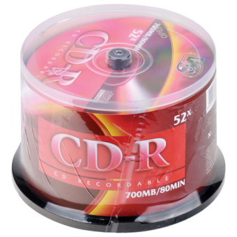 Диски CD-R VS 700Mb 52x 50шт Cake Box VSCDRCB5001 (ш/к - 20106 ) 511540