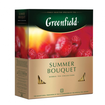 Чай GREENFIELD "Summer Bouquet" (Летний букет), травяной, 100 пакетиков в конвертах по 2г, 260723