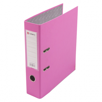 Папка-регистратор 80 мм с арочным механизмом, обложка ПВХ, розовый LAMARK