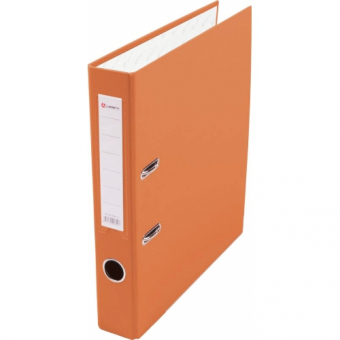 Папка-регистратор 50 мм с арочным механизмом, обложка ПВХ, оранжевая LAMARK AF0601-OR