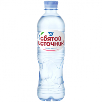 Вода негазированная питьевая "Святой источник", 0,5л, пластиковая бут., ш/к 00786 620035/207656