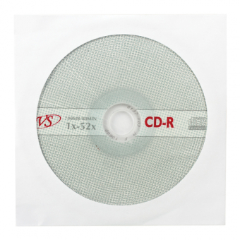 Диск CD-R VS 700Mb 52х бумажный конверт 511554