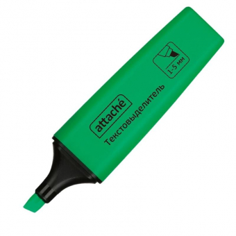 Текстовыделитель Attache Colored зеленый, скошенный наконечник1-5 мм, 629202