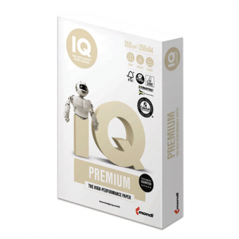 Бумага IQ PREMIUM, А4, 200 г/м2, 250 л., для струйной и лазерной печати, А+, Австрия, 169% (CIE)