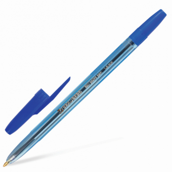 Ручка шариковая BRAUBERG "Carina Blue", корпус тонированный синий, узел 1 мм, линия 0,4 мм, синяя, 141669