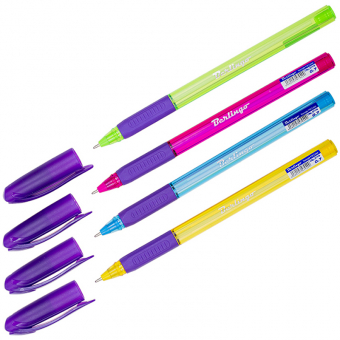 Ручка шариковая Berlingo "Triangle 110 Color" синяя, 0,7мм, грип, корпус ассорти CBp_07115 242245