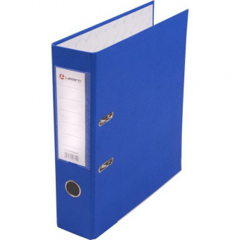 Папка-регистратор 80 мм с арочным механизмом, обложка ПВХ, синие LAMARK AF0600-BL