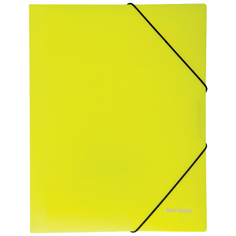 Папка на резинке Berlingo "Neon" А4, 500мкм, неоновая желтая 239880