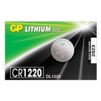 Батарейка GP Lithium, CR1220, литиевая, 1 шт., в блистере (отрывной блок), CR1220RA-7C5 454096