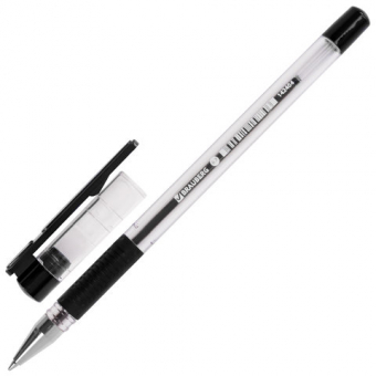 Ручка шариковая BRAUBERG "X-Writer", узел 0,7 мм, линия 0,35 мм, резиновый упор, черная, 142404