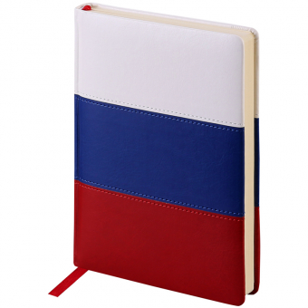 Ежедневник недатированный, A5, 160л., кожзам, OfficeSpace "Flag", триколор 247941