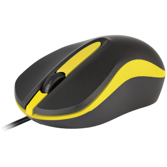 Мышь Smartbuy ONE 329, USB, черный, желтый, 2btn+Roll 226315