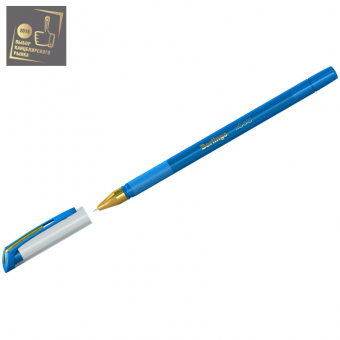 Ручка шариковая Berlingo "xGold" голубая, 0,7мм, игольчатый стержень, грип CBp_07506 271158