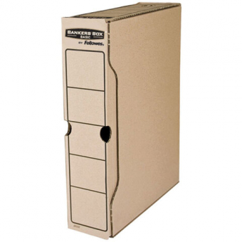 Короб архивный с клапаном А4 (260х325 мм), 100 мм, до 850 листов, FELLOWES Bankers Box "Basic", FS-00102, 127528
