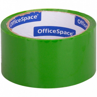 Клейкая лента упаковочная (скотч) OfficeSpace, 48мм*40м, 45мкм, зеленая, ШК 212004