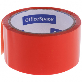 Клейкая лента упаковочная (скотч) OfficeSpace, 48мм*40м, 45мкм, красная, ШК 212005