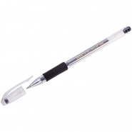 Ручка гелевая Crown "Hi-Jell Grip" черная, 0,5мм, грип HJR-500R 157329