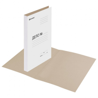 Папка без скоросшивателя "Дело", картон, плотность 440 г/м2, до 200 листов, BRAUBERG, 110929