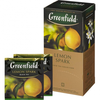 Чай GREENFIELD "Lemon Spark", 25 пакетиков по 1,5г, 172699
