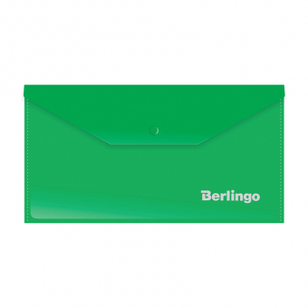 Папка-конверт на кнопке Berlingo, С6, 180мкм, зеленая, AKk_06304, 153946