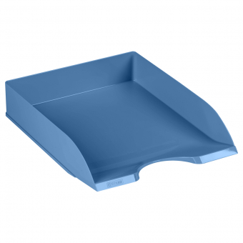 Лоток для бумаг горизонтальный СТАММ "Дельта", сине-голубой, ЛТГ-30559, 351636
