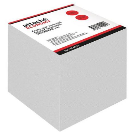 Блок запасной для записей 90*90*90 мм серый, не склеенный ATTACHE ЭКОНОМ 314593