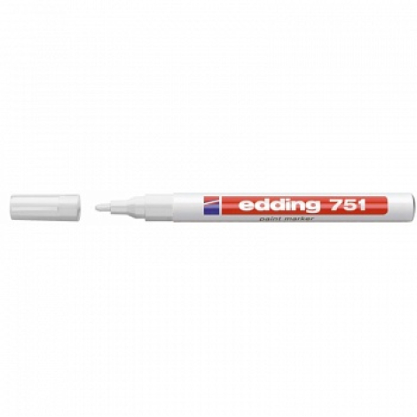 Маркер лаковый белый, круглый наконечник 1-2 мм EDDING E-751/49 87780
