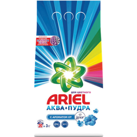 ARIEL "Ленор Эффект" (Ариэль) 3000 г, стиральный порошок автомат для цветного белья 262444