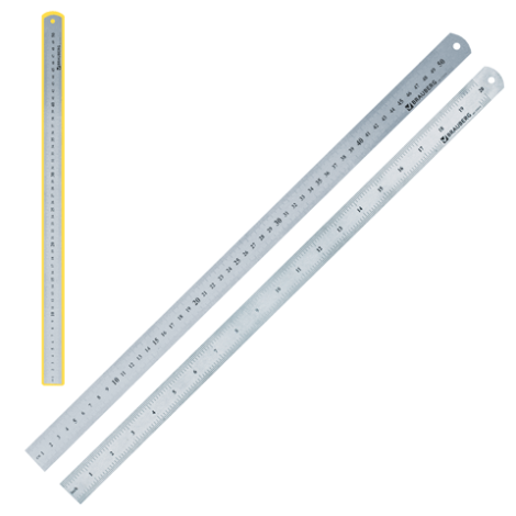 Линейка 50см металическая с европодвесом Brauberg 210310