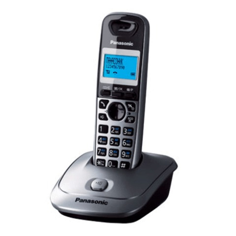 Радиотелефон PANASONIC KX-TG2511RUM, пам 50ном АОН повтор, спикер, полиф (радиус 10-100м), цв серый, 260379