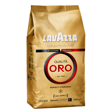Кофе в зернах LAVAZZA "Oro", натуральный, арабика 100%, 1000г, вакуумная упаковка, 2056 (620171)/149373