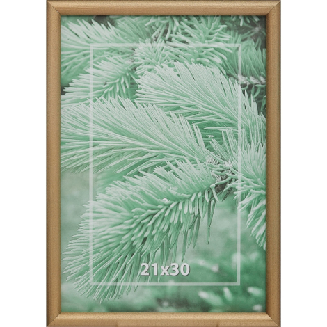 Рамка А4 21х30 см деревянный багет 15 мм золотистая 849891