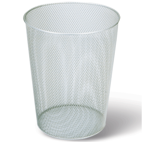 Корзина для бумаг средняя металлическая 9л, серебро, BRAUBERG "Germanium" 231959