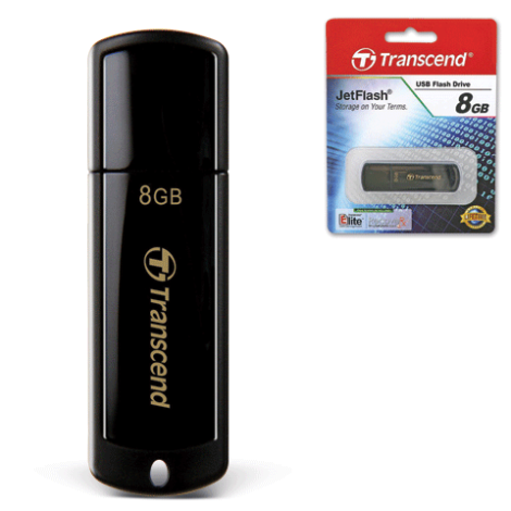 Флешка 8Gb TRANSCEND JetFlash 350, черная 510967, 169100
