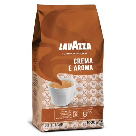 Кофе в зернах LAVAZZA "Crema e Aroma", натуральный, 1000г, вакуумная упаковка, 2444, 620177
