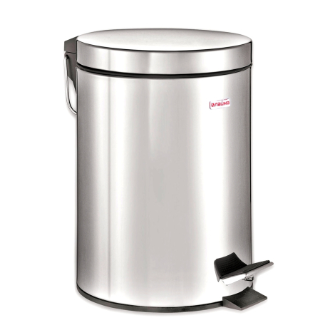 Ведро-контейнер для мусора с педалью ЛАЙМА, 12 л., "Classic", зеркальное, нерж.сталь, 232261