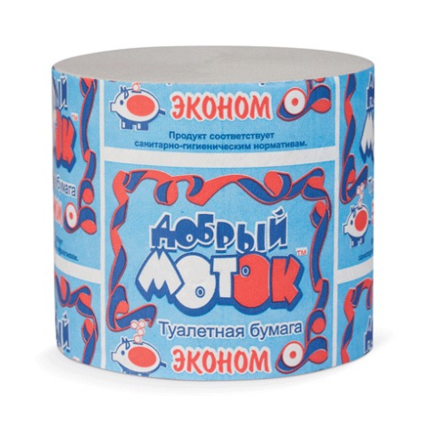 Бумага туалетная без втулки (эконом), ш/к 54801,50095, Добрый моток 123311