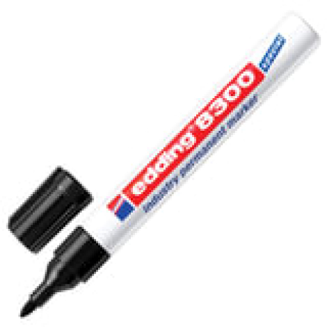 Маркер промышленный EDDING, для любых поверхностей, круглый наконечник 1,5-3 мм, черный, E-8300