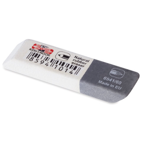 Ластик каучуковый бело-серый 50х13х7 мм, KOH-I-NOOR 6541/60-56 , 220403