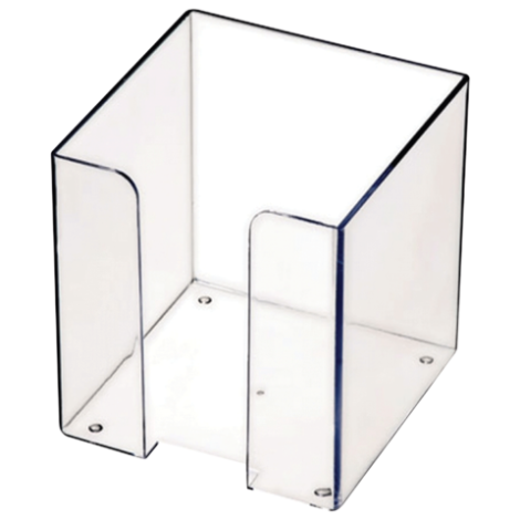 Подставка для бумажного блока СТАММ пластиковая, 90*90*90 мм, прозрачная, ПЛ41