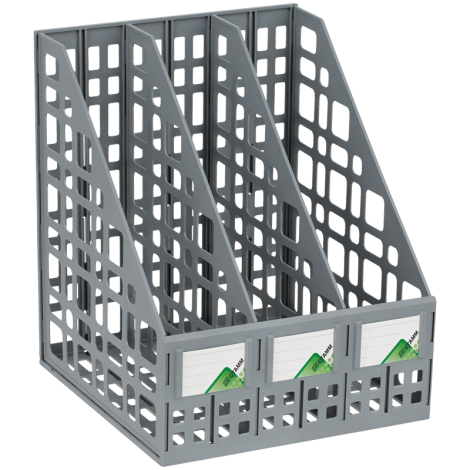 Лоток вертикальный сборный 3 отделения, серый Стамм ЛТ80 235646