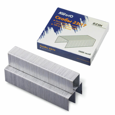 Скобы для степлера KW-trio №23/17, 1000 шт., 023H
