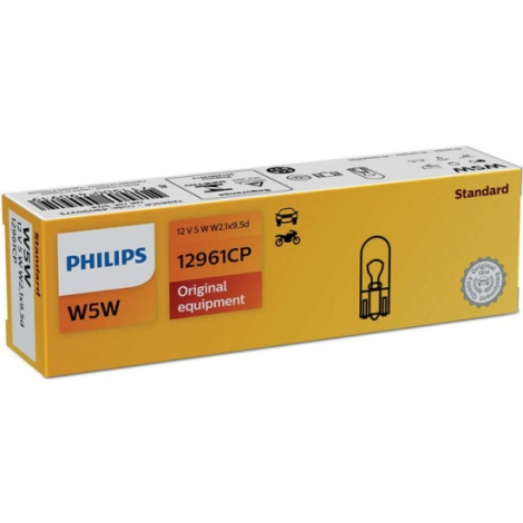 Лампа периферийная w5w 12v 5w PHILIPS 12961CP