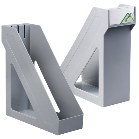 Лоток для бумаг вертикальный  СТАММ "Базис", 100 мм, серый, ЛТ31, ЛТВ-30854, 235774, 351505