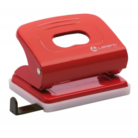 Дырокол на 20 листов металлический Lamark Metallic LAMPN149-RD красный