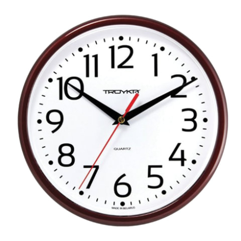 Часы настенные TROYKA 91931912, круг, белые, коричневая рамка, 23х23х4 см 452288
