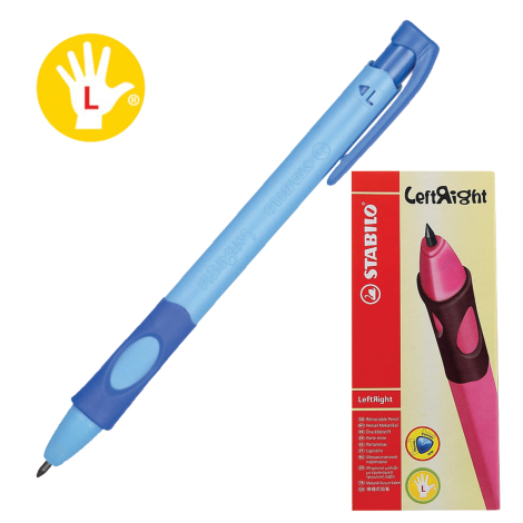Карандаш механический STABILO "Left Right", для левшей, корпус голубой, диаметр грифеля 2 мм, 6613/1-10 181084