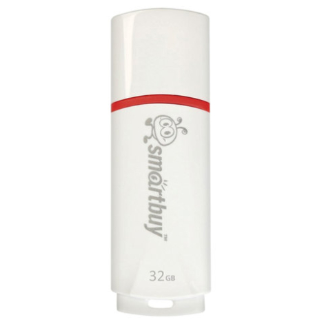 Флешка 32 GB SMARTBUY Crown, SB32GBCRW-W, USB 2.0 Flash Drive, белая
