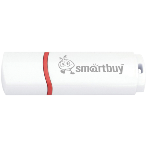 Флэш-диск 8 GB, SMARTBUY Crown, USB 2.0, белый, SB8GBCRW-W 512176